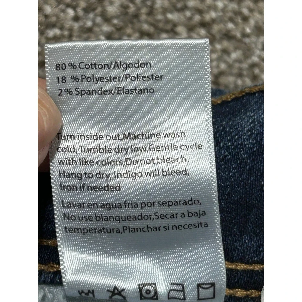 Risen Women's 2XL Button Fly Blue Denim Jeans